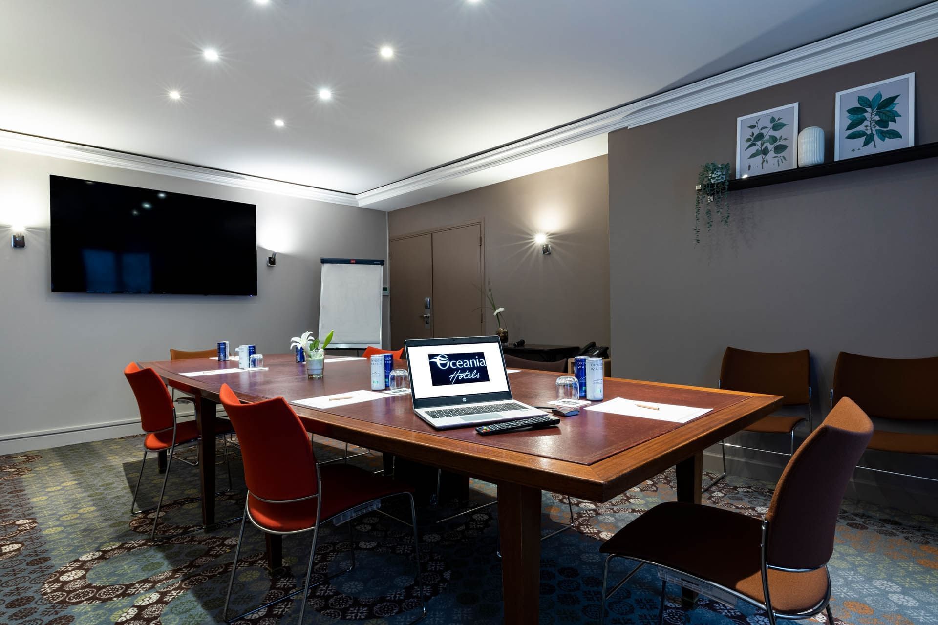 Well-arranged meeting room at Oceania Hotels